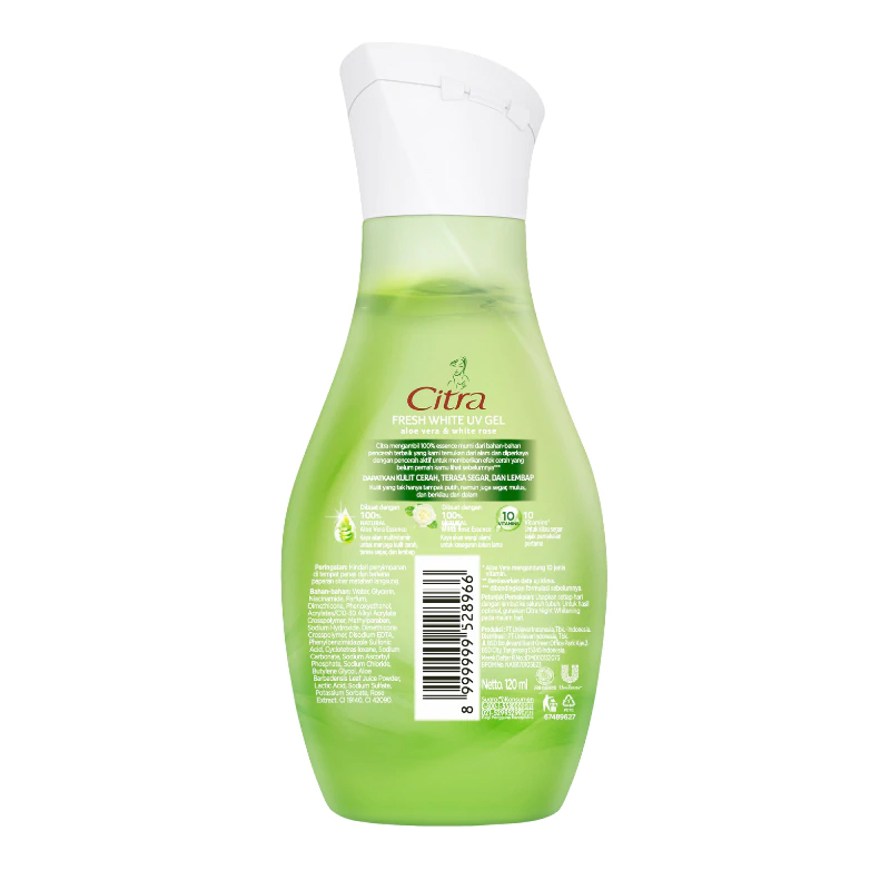 Jual Citra Hand Body Lotion Fresh Glow UV Gel Aloe Vera and White Rose 120ml HBHoz