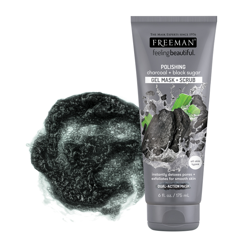 Jual Freeman Gel Mask and Scrub Polishing Charcoal and Black Sugar