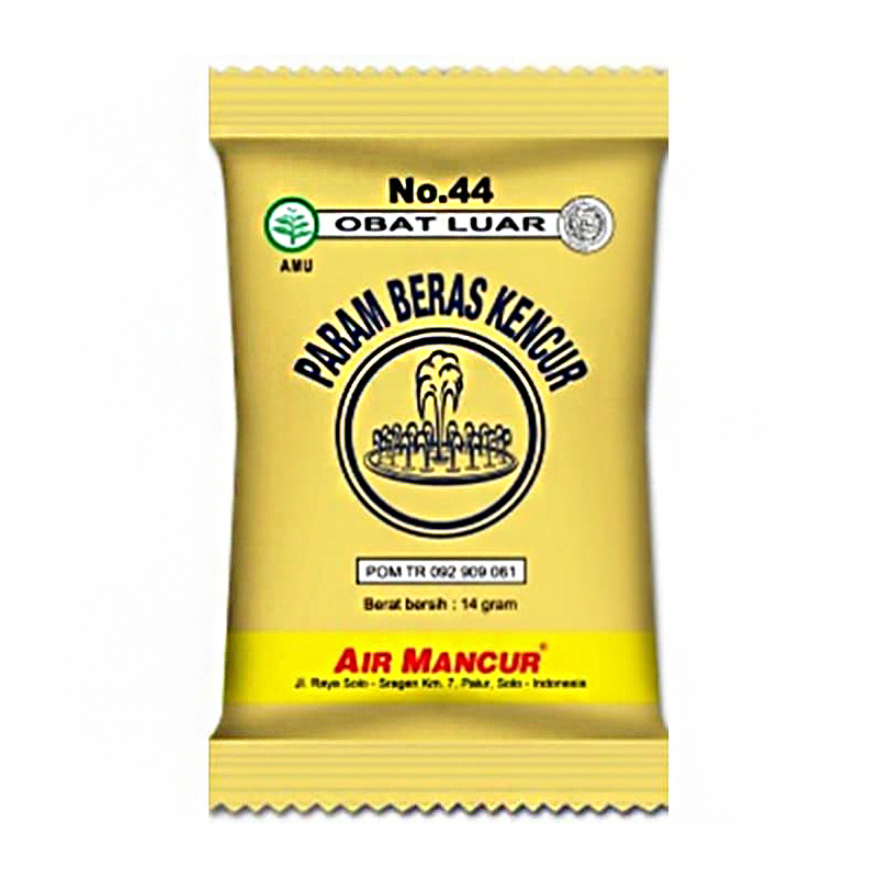 Air Mancur Param Beras Kencur Padat Renteng (10 Sachet @14gr) | Gogobli