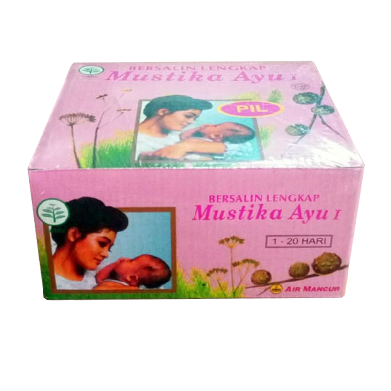 Air Mancur Jamu Bersalin Lengkap Mustika Ayu 1 Pil 1-20 Hari | Gogobli
