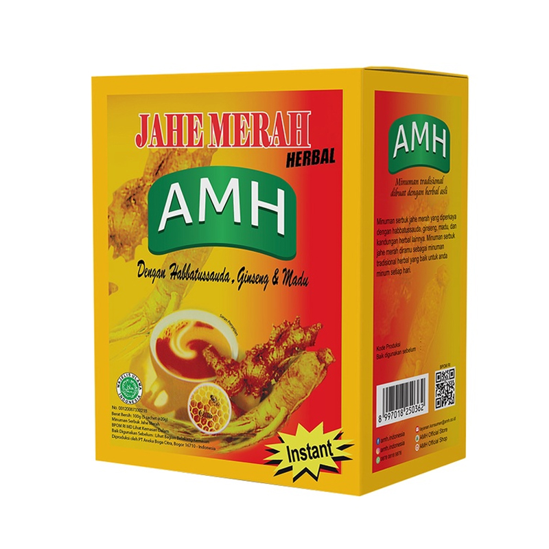 AMH Jahe Merah Herbal Box (5pcs @ 20gr) | Gogobli