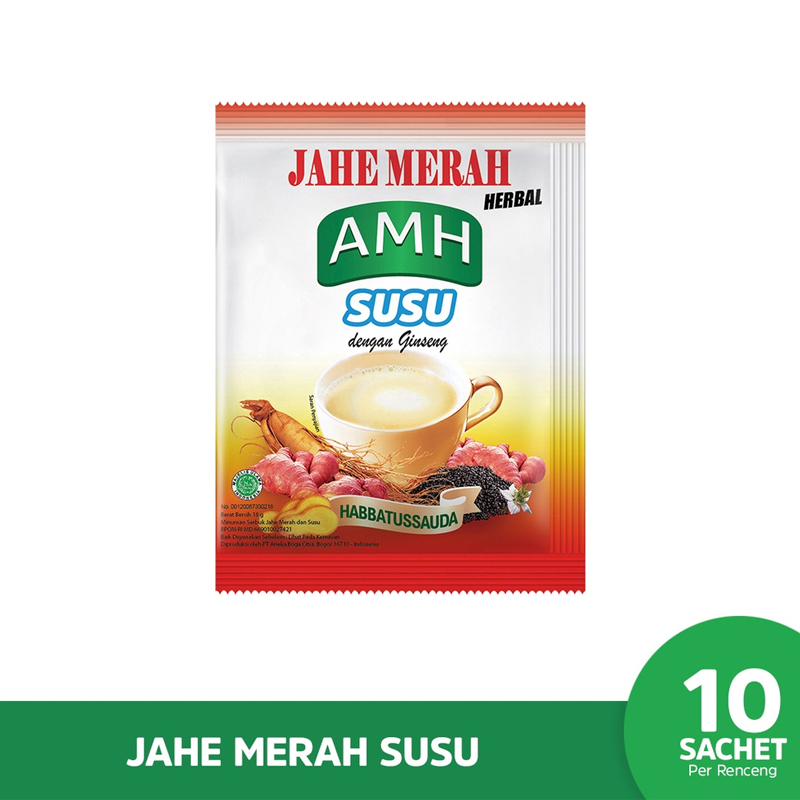 AMH Susu Jahe Merah Herbal Renceng (10pcs @ 18gr) | Gogobli