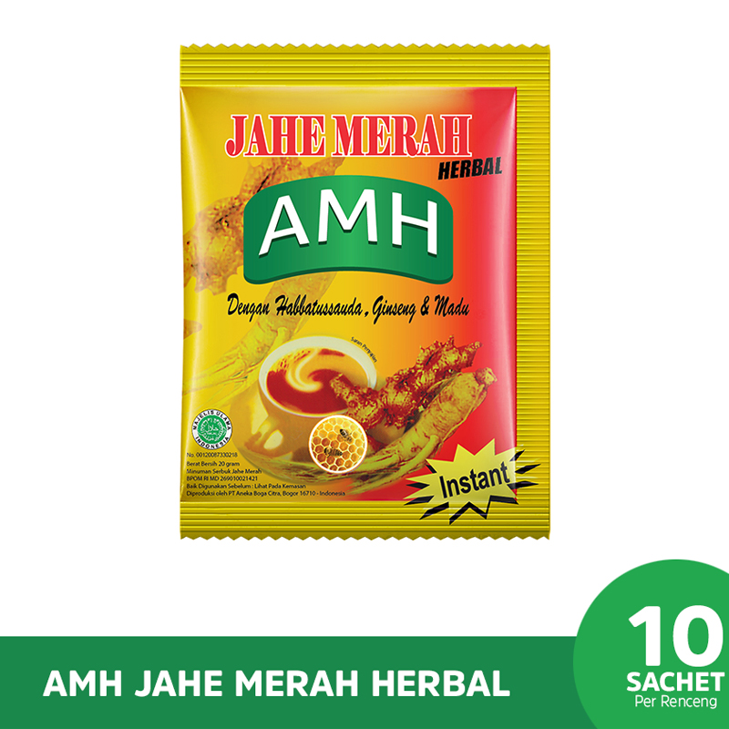 AMH Jahe Merah Herbal Renceng (10pcs @ 20gr) | Gogobli