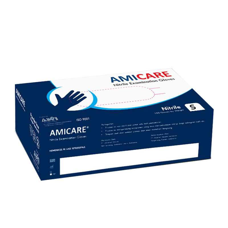 Amicare Nitrile Examination Gloves Powder Free Size Small | Gogobli