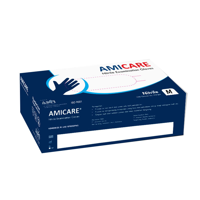Amicare Nitrile Examination Gloves Powder Free Size Medium | Gogobli