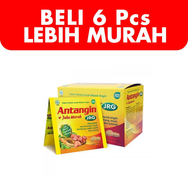 Antangin JRG Plus Jahe Merah Tablet (20 Strip @ 4 Tablet) (BELI 3 Pcs LEBIH MURAH) | Gogobli