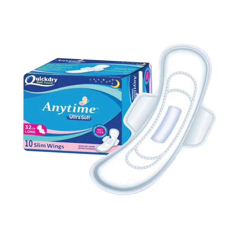 Anytime Sanitary Napkins Ultra Soft Night (10 Pcs) | Gogobli