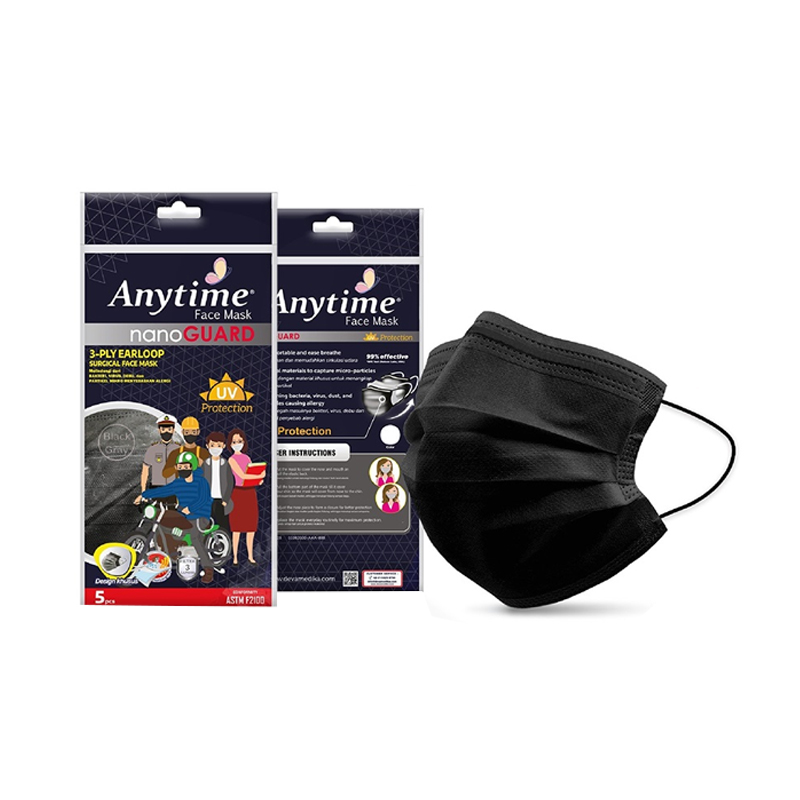 Anytime UV Protection 3-ply Earloop Face Mask 5 Pcs | Gogobli