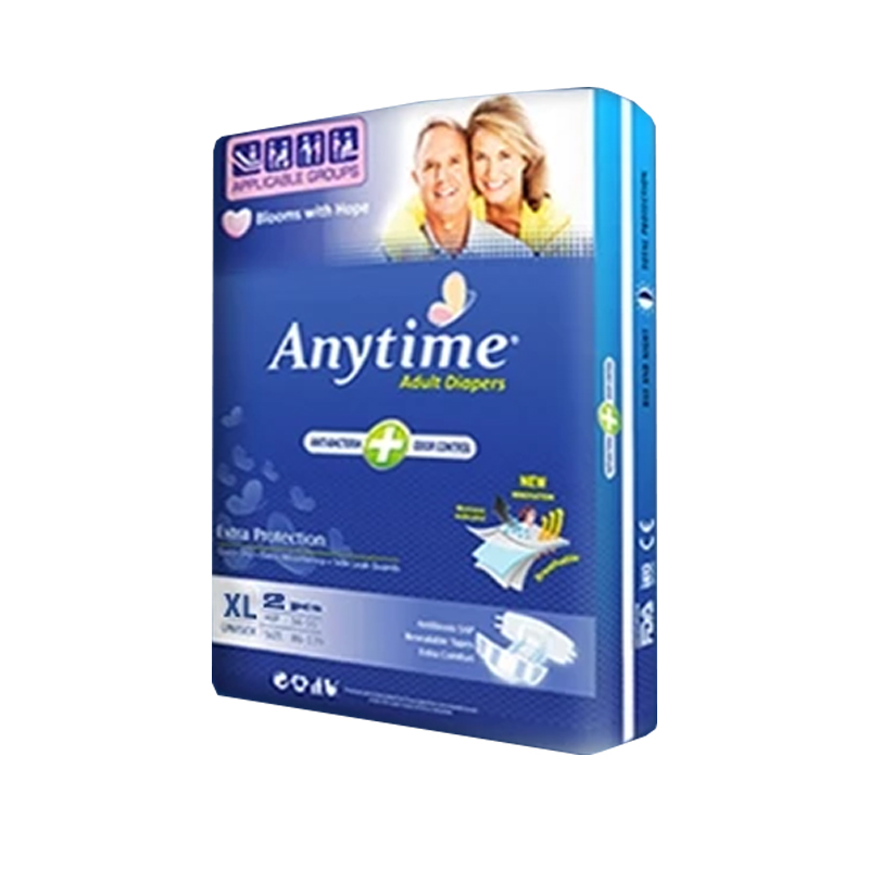 Anytime Anti Bacteria & Odor Control Premium Adult Diapers XL (2 Pcs) | Gogobli