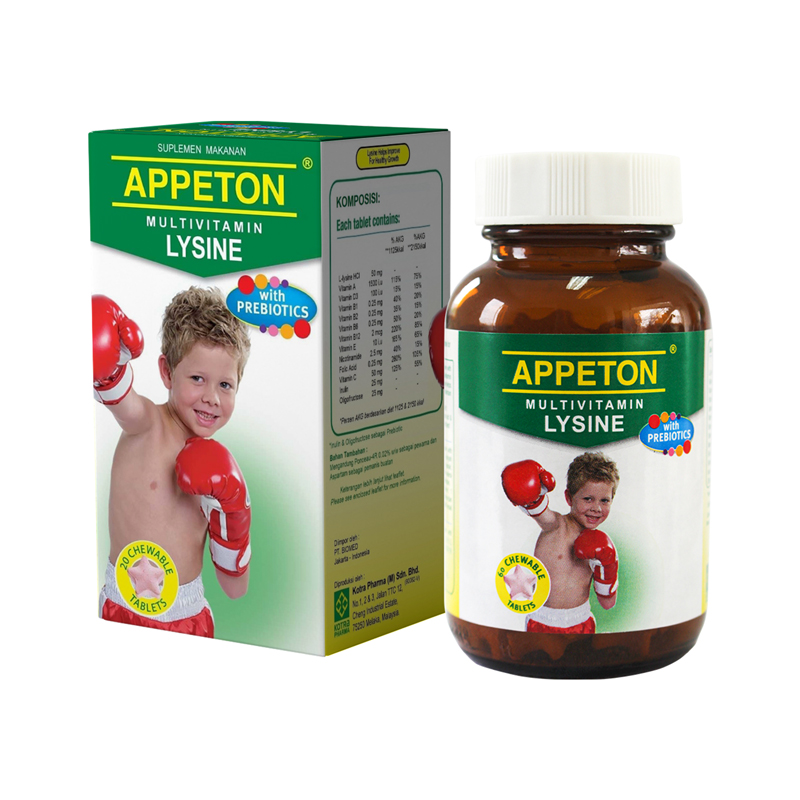 Appeton Lysine With Prebiotic 60 Tablet | Gogobli