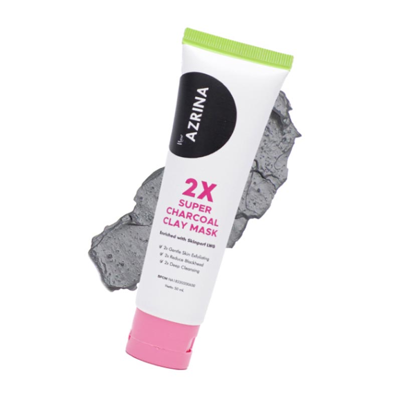 Azrina 2x Super Charcoal Clay Mask 50ml | Gogobli