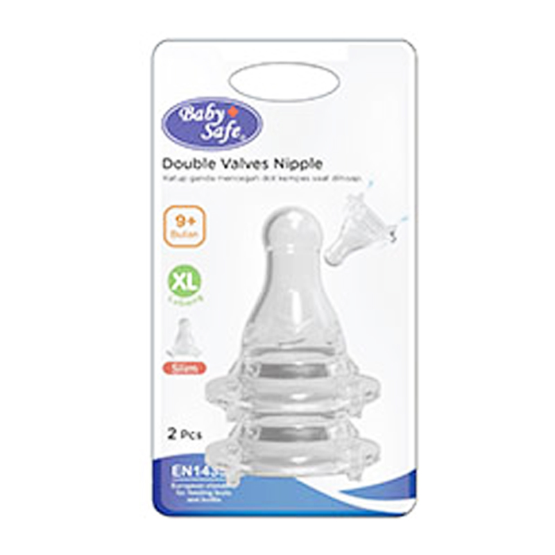 Baby Safe Double Valves Slim Neck Nipple DOTXL | Gogobli