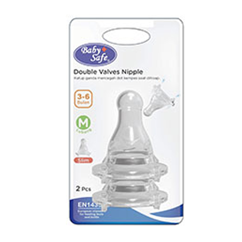 Baby Safe Dot Slim M Double Valves Slim Neck Nipple DOT0M 2s | Gogobli