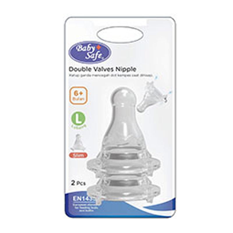 Baby Safe Dot Slim L Double Valves Slim Neck Nipple DOT0L 2s | Gogobli