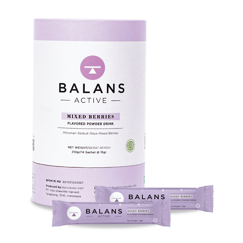 Balans Active Mixed Berries 210gr (14 Sachet @15gr) | Gogobli