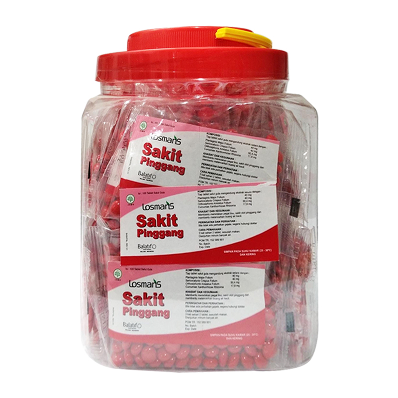 Balatif Losman Sakit Pinggang Pot (Pot 40 Sak @100 Tablet) | Gogobli