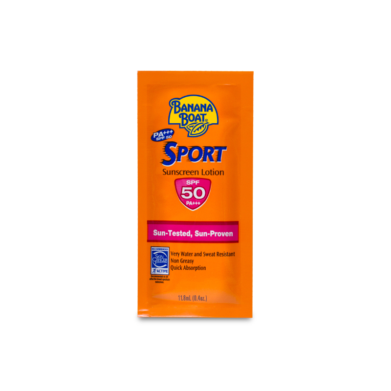 Banana Boat Sport Suncreen Lotion SPF50 PA+++ 11.8ml (Travel Pack) | Gogobli