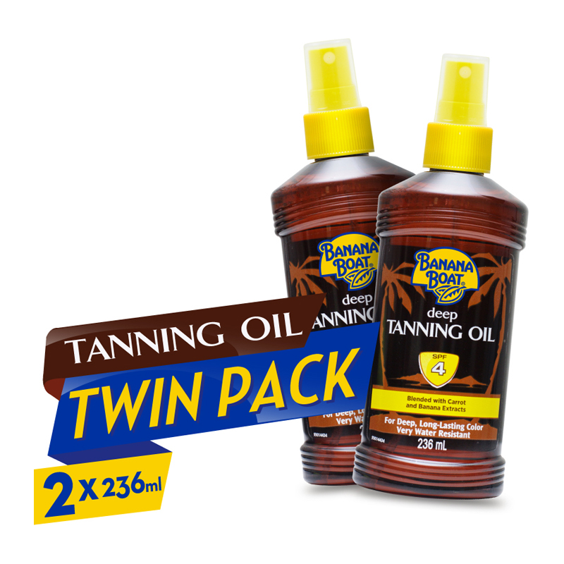 Banana Boat Deep Tanning Oil SPF4 236ml (2pcs) | Gogobli