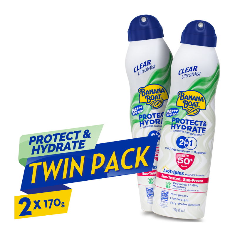 Banana Boat Protect And Hydrate Ultramist SPF50+ 170gr (2pcs) | Gogobli