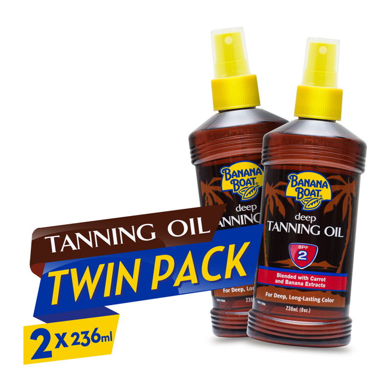 Banana Boat Deep Tanning Oil SPF2 236ml (2pcs) | Gogobli