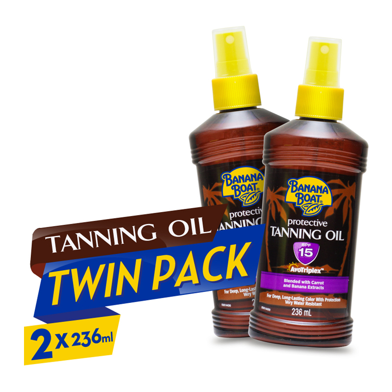 Banana Boat Protective Tanning Oil SPF15 236ml (2pcs) | Gogobli