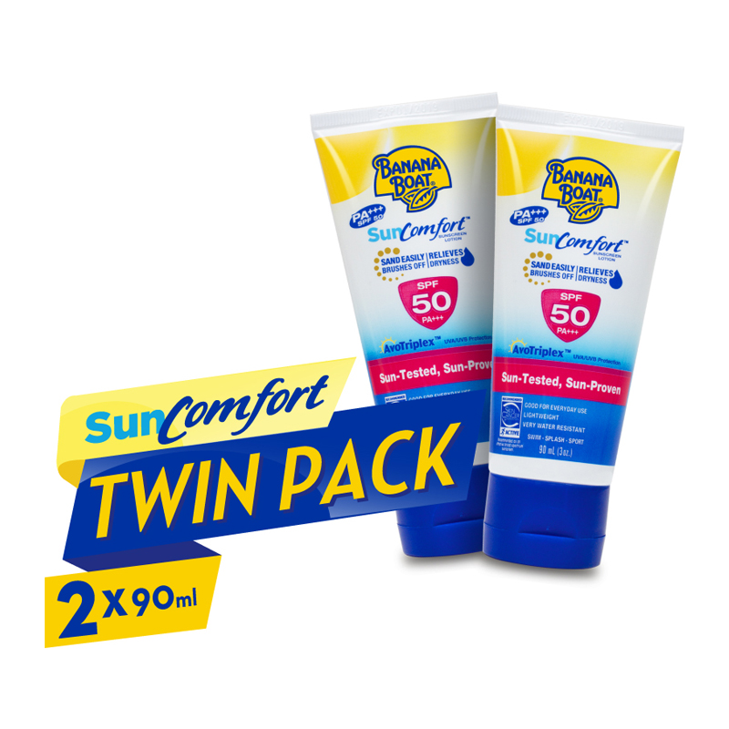 Banana Boat Sunblock Sun Comfort SPF50 90ml (2pcs) | Gogobli