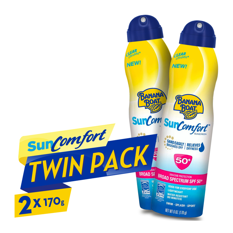 Banana Boat Suncomfort Spray SPF 50+ 170gr (2pcs) | Gogobli