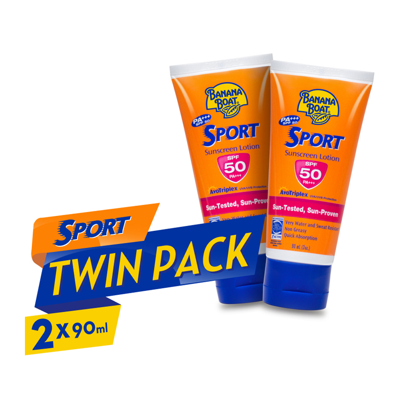 Banana Boat Sport Sunscreen Lotion SPF50 90ml (2pcs) | Gogobli