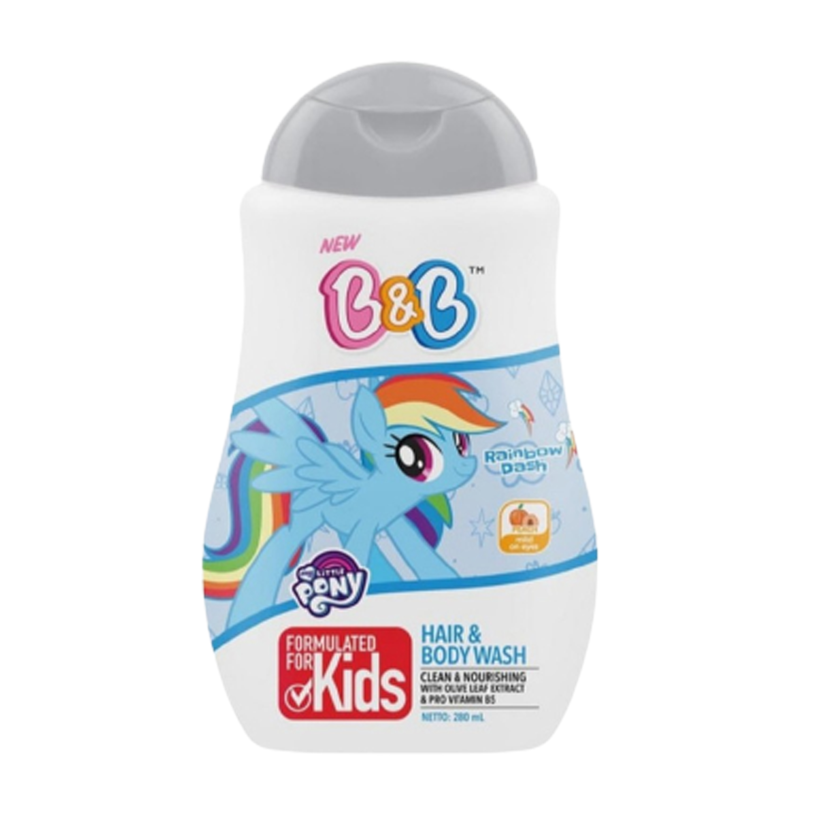 B&B Kids Hair And Body Wash Rainbow Dash 280ml | Gogobli