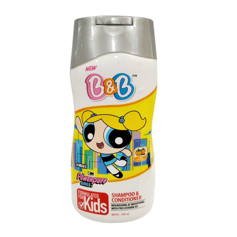 B&B Kids Shampoo And Conditioner Bubbles Powerpuff Girls Orange 100ml | Gogobli