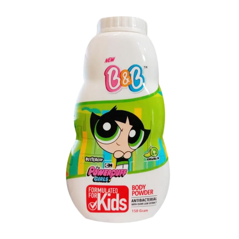B&B Kids Body Powder Buttercup Powerpuff Girls Kiwi Melon 150gr | Gogobli