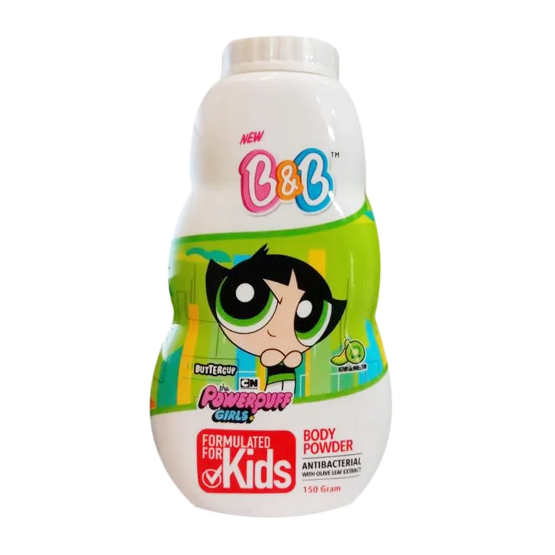 B&B Kids Body Powder Buttercup Powerpuff Girls Kiwi Melon 60gr | Gogobli