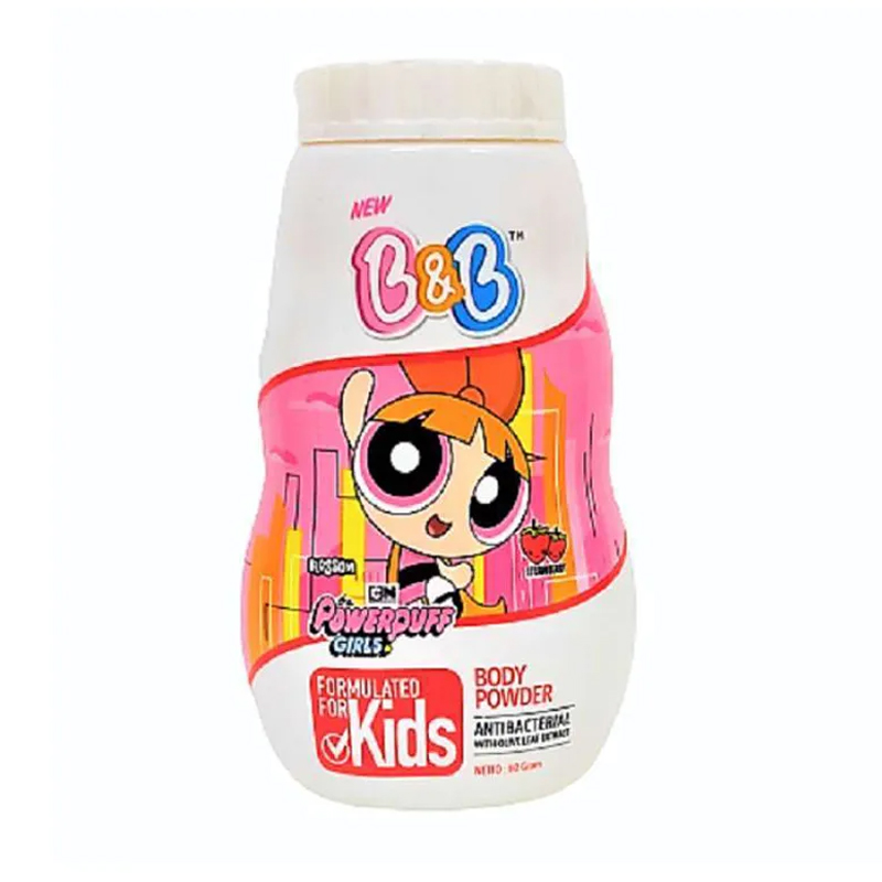 B&B Kids Body Powder Blossom Powerpuff Girls Strawberry 60gr | Gogobli