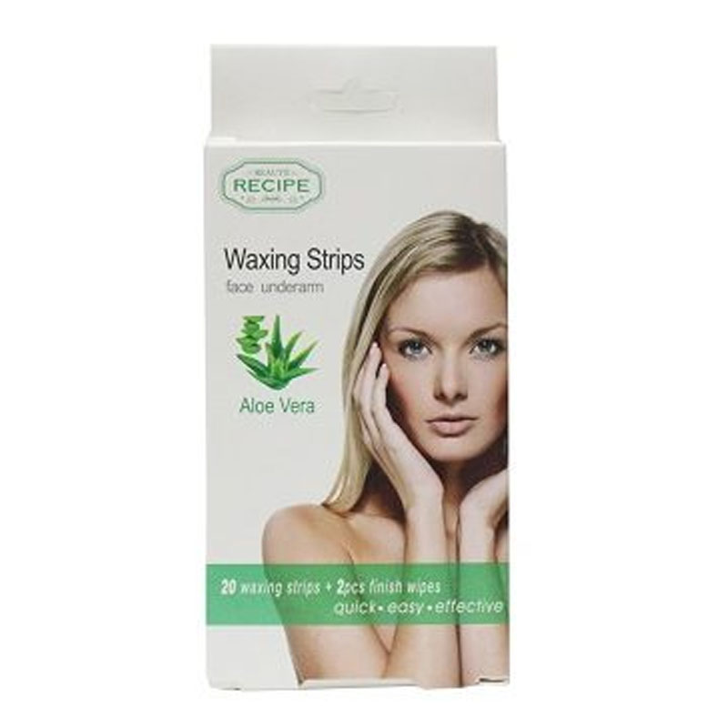 Beaute Recipe Face Underarm Waxing Strips Aloe Vera | Gogobli
