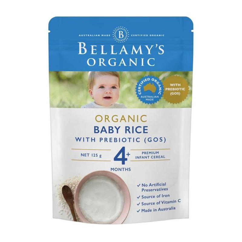 Bellamys Organic Baby Rice With Prebiotic (GOS) (4+ Months) 125gr | Gogobli