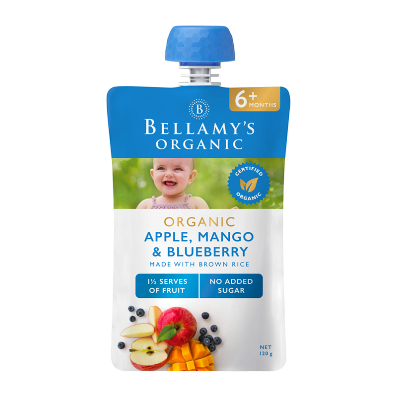 Bellamys Organic Blueberry Mango Apple 120gr | Gogobli