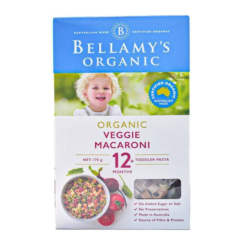Bellamys Organic Veggie Macaroni (12+ Months) 175gr | Gogobli