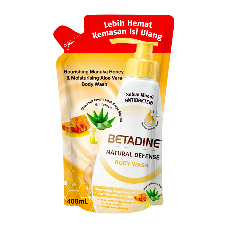Jual Betadine Body Wash Nourishing Manuka Honey and Moisturizing Aloe