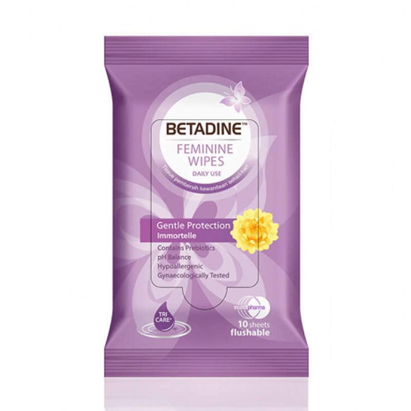 Betadine Feminine Wipes Gentle Protection 10s | Gogobli