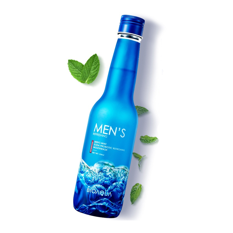 Bioaqua Mens Mint Soda Probiotic Refreshing Mouthwash 330ml | Gogobli