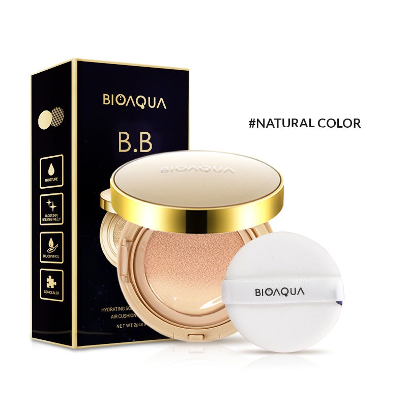 Bioaqua Hydrating Soft And Flawless Air Cushion BB Cream Natural Color (15gr+15gr) | Gogobli
