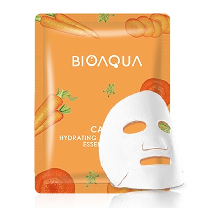 Bioaqua Carrot Hydrating & Glowing Skin Essence Mask 25gr | Gogobli
