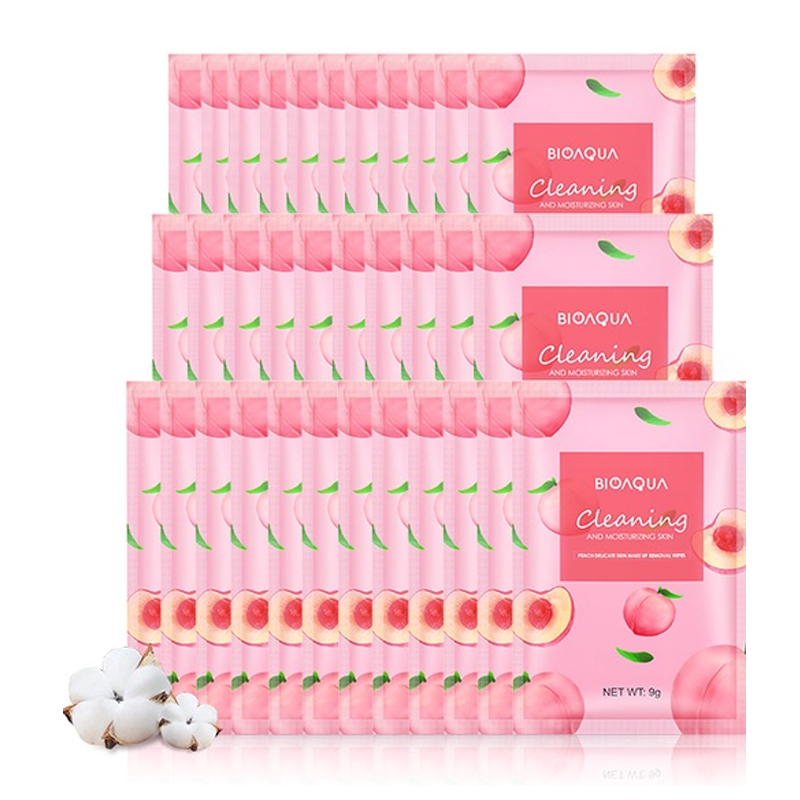 Bioaqua Peach Makeup Remover Wipes (9gr @30pcs) | Gogobli