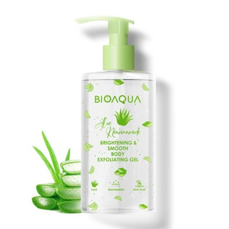 Bioaqua Aloe Niacinamide Brightening & Smooth Body Exfoliating Gel 300gr | Gogobli