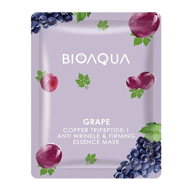 Bioaqua Grape Copper Tripeptide-1 Anti Wrinkle & Firming Essence Mask 25gr | Gogobli