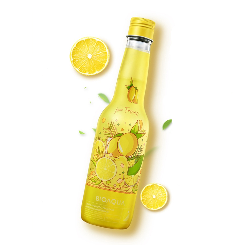 Bioaqua Lemon Probiotic Fragrant Refreshing Mouthwash 330ml | Gogobli