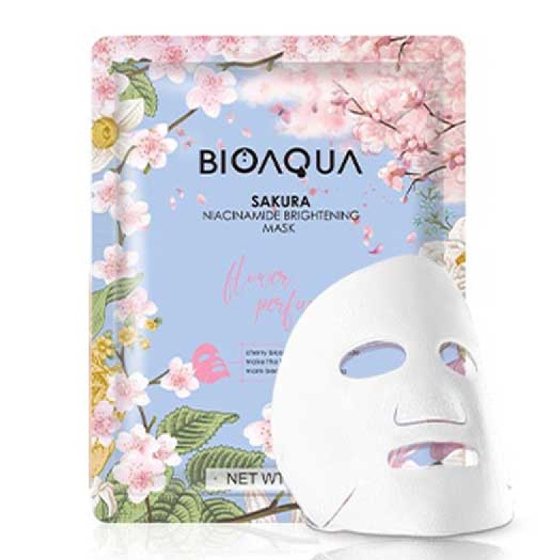 Bioaqua Sakura Niacinamide Brightening Mask 28gr | Gogobli