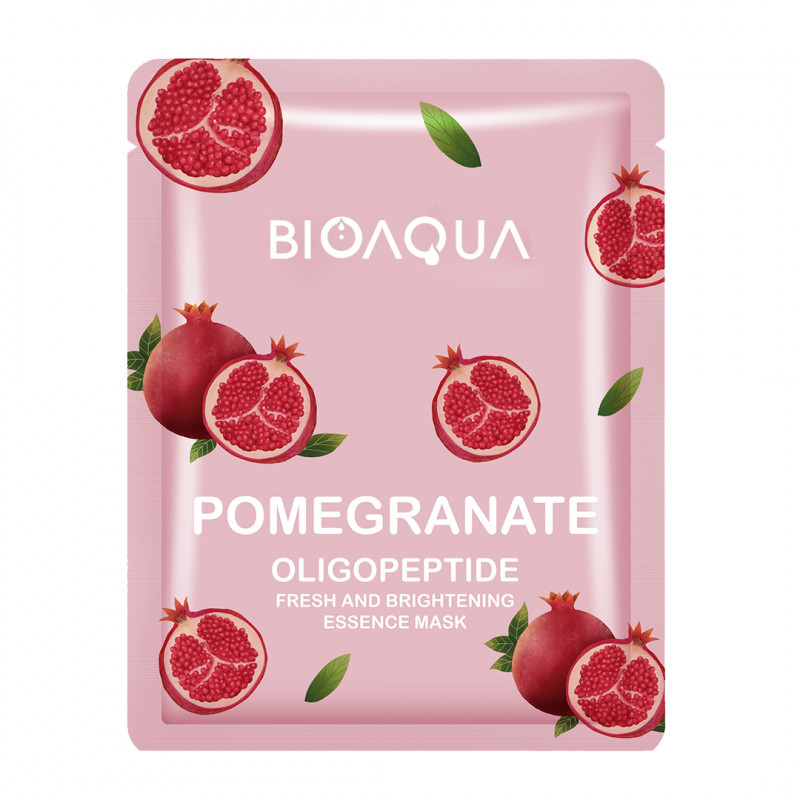 Bioaqua Pomegranate Oligopeptide Fresh And Brightening Essence Mask 25gr | Gogobli