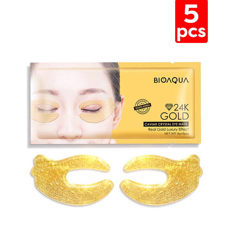 Bioaqua 24K Gold Caviar Crystal Eye Mask (9gr@5pcs) | Gogobli