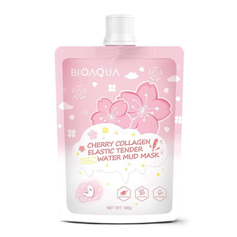 Bioaqua Cherry Collagen Elastic Tender Water Mud Mask 100gr | Gogobli